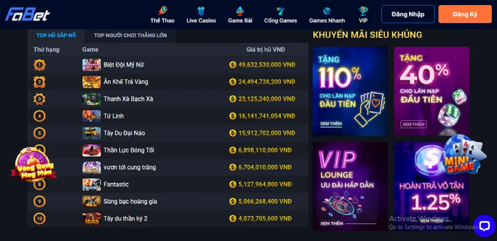 Thưởng Đăng Ký Thành Viên Mới 98win8